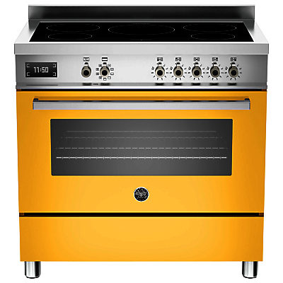 Bertazzoni Professional Series 90cm Electric Induction Single Range Cooker Yellow
